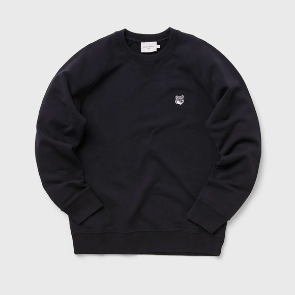 MAISON KITSUNE GREY FOX HEAD PATCH CLASSIC SWEATSHIRT - Size: L "NEW WITH TAGS" - Picture 1 of 3